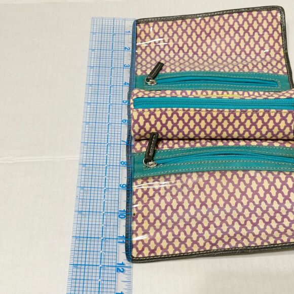 Fossil Key Per Travel Cosmetic Roll Up Bag Wallet Bird Y2K Jewelry Organizer - Picture 8 of 11